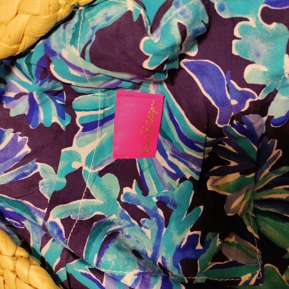 Lilly Pulitzer Positano Large Straw Tote - Picture 7 of 9